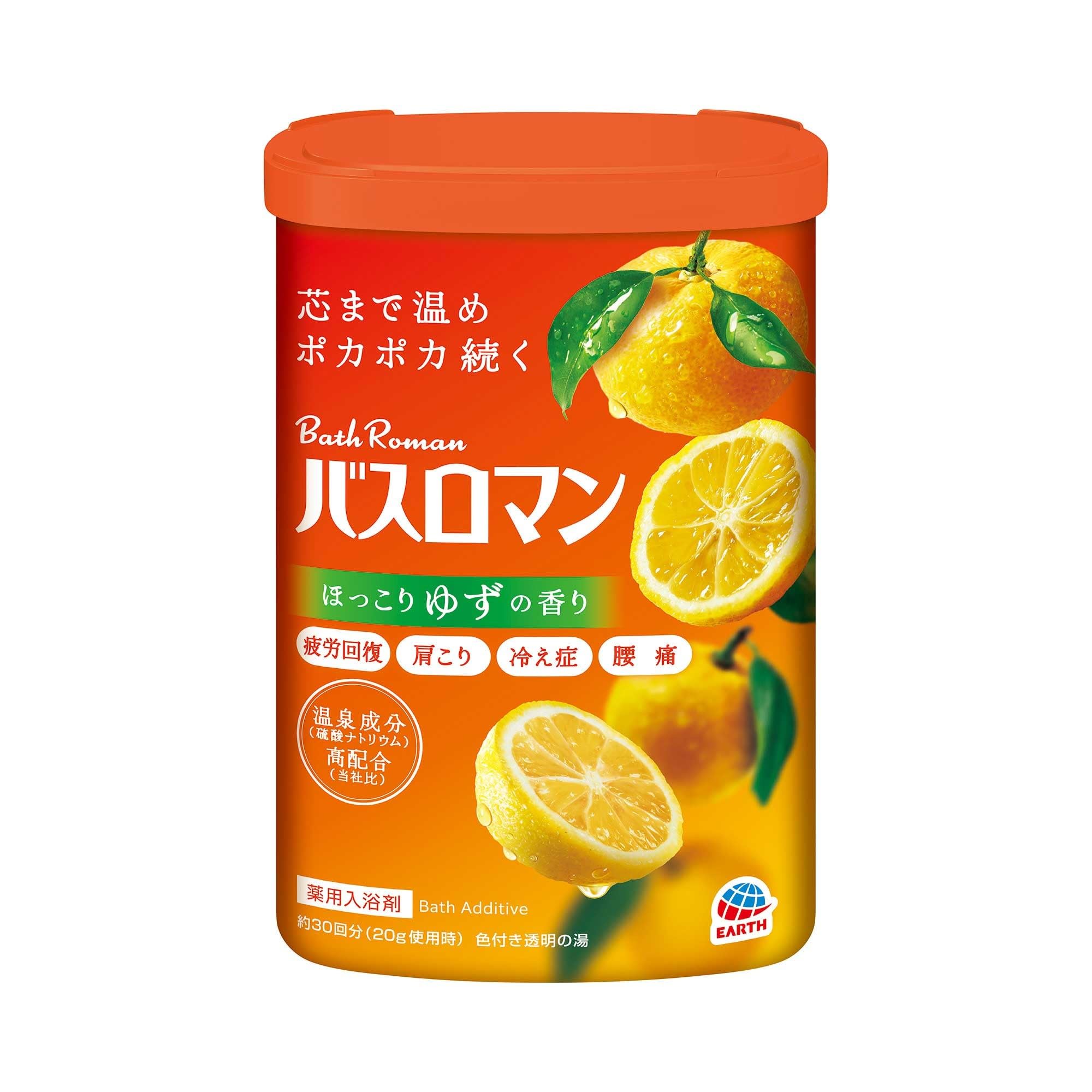 Amazon | 【医薬部外品】バスロマン 入浴剤 ほっこりゆずの香り [600g